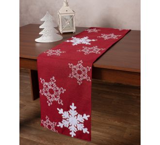 Χριστουγεννιάτικη τραβέρσα NW348 (35cm x 170cm) κόκκινη 5206978156236 SilkFashion |  Χριστουγεννιάτικα Τραπεζομάντηλα  στο espiti