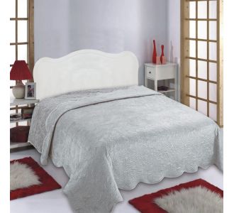 Κουβέρτα βελούδο με sherpa NX2211 (240cm x 260cm) light grey 5206978072710 SilkFashion |  Κουβέρτες fleece Υπέρδιπλες στο espiti