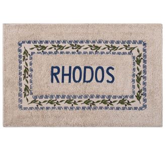 Πατάκι ελιά Ρόδος (50cm x 80cm) μπλέ 6978000004155 SilkFashion |  Πατάκια Μπάνιου στο espiti