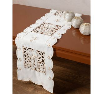 Τραβέρσα χριστουγεννιάτικη 1180 (30cm x 140cm) ivory 6978000004976 SilkFashion |  Χριστουγεννιάτικα Τραπεζομάντηλα  στο espiti