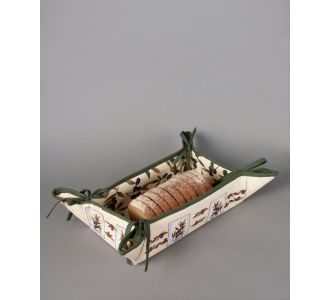 Βαμβακερή ψωμιέρα με στάμπα (33cm x 48cm) ελιά εκρού 6978000004998 SilkFashion |  Σουπλά στο espiti
