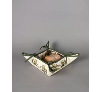 Βαμβακερή ψωμιέρα με στάμπα (35cm x 35cm) μπουκάλι εκρού 6978000005002 SilkFashion |  Σουπλά στο espiti