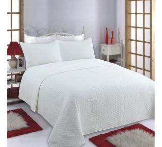 ΚΟΥΒΕΡΛΙ σετ (220cm x 240cm + 2 x 50cm x 70cm) DIAMOND ivory 5206978073502 SilkFashion |  Κουβερλί Υπέρδιπλα στο espiti