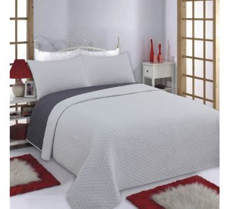 ΚΟΥΒΕΡΛΙ σετ (220cm x 240cm + 2 x 50cm x 70cm) DIAMOND grey/anthracite 5206978073519 SilkFashion |  Κουβερλί Υπέρδιπλα στο espiti