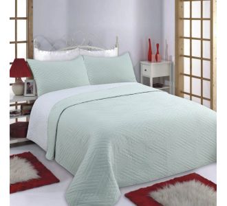 ΚΟΥΒΕΡΛΙ σετ (240cm x 260cm + 2 x 50cm x 70cm) DIAMOND mint/grey 5206978073533 SilkFashion |  Κουβερλί Υπέρδιπλα στο espiti