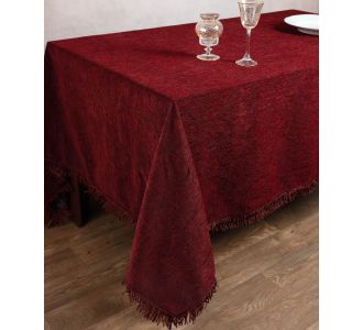 Σενίλ τραπεζομάντηλο 055 (200cm x 280cm) μπορντώ 6978000004295 SilkFashion |  Τραπεζομάντηλα στο espiti