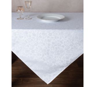 Ζακάρ τραπεζοκαρέ 1010 (135cm x 135cm) λευκό 6978000004316 SilkFashion |  Τραπεζομάντηλα στο espiti