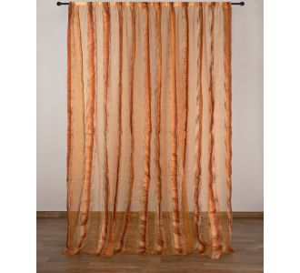 Κουρτίνα 6103 (280cm x 300cm) με τρέσα καφέ 6978000004362 SilkFashion |  Ετοιμες μονοχρωμες κουρτίνες στο espiti