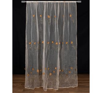 Κουρτίνα ανάγλυφο κίτρινο λουλούδι (280cm x 300cm) με τρέσα 6978000004364 Array |  Ετοιμες μονοχρωμες κουρτίνες στο espiti