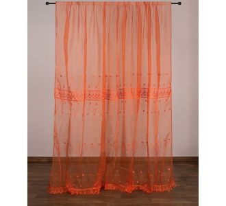 Κουρτίνα MK15 (280cm x 300cm) με τρέσα πορτοκαλί 6978000004367 SilkFashion |  Ετοιμες μονοχρωμες κουρτίνες στο espiti