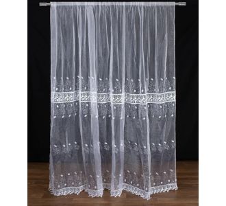 Κουρτίνα MK15 (280cm x 300cm) με τρέσα λευκή 6978000004368 Array |  Ετοιμες μονοχρωμες κουρτίνες στο espiti