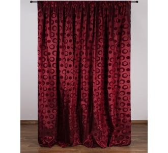 Κουρτίνα 082 (300cm x 275cm) με τρέσα μπορντώ 6978000004373 SilkFashion |  Ετοιμες μονοχρωμες κουρτίνες στο espiti