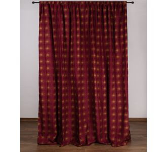 Κουρτίνα nx6101 (300cm x 275cm) με τρέσα μπορντώ 6978000004387 SilkFashion |  Ετοιμες μονοχρωμες κουρτίνες στο espiti