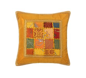 Μαξιλαροθήκη antic με φάσα (65cm x 65cm) κίτρινο σκούρο 6978000004394 SilkFashion |  Μαξιλάρια διακοσμητικά στο espiti