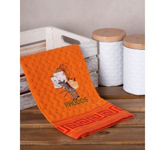 Σετ 12 τεμαχίων ποτηρόπανα γκοφρέ (50cm x 70cm) πορτοκαλί γαίδαρος RHODES 6978000004402 SilkFashion |  Πετσέτες Κουζίνας στο espiti