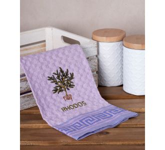 Σετ 12 τεμαχίων ποτηρόπανα γκοφρέ (50cm x 70cm) λιλά γλάστρα RHODES 6978000004411 SilkFashion |  Πετσέτες Κουζίνας στο espiti