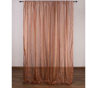 Κουρτίνα nx6104 (280cm x 300cm) με τρέσα καφέ 6978000004413 SilkFashion |  Ετοιμες μονοχρωμες κουρτίνες στο espiti