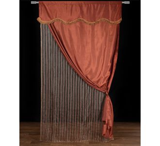 Κουρτίνα maria (150cm x 280cm) με τούνελ καφέ 6978000004418 SilkFashion |  Ετοιμες μονοχρωμες κουρτίνες στο espiti