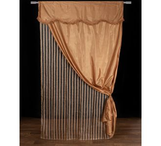Κουρτίνα maria (150cm x 280cm) με τούνελ χρυσή 6978000004420 SilkFashion |  Ετοιμες μονοχρωμες κουρτίνες στο espiti