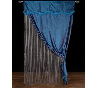 Κουρτίνα maria (150cm x 280cm) με τούνελ μπλέ 6978000004421 Array |  Ετοιμες μονοχρωμες κουρτίνες στο espiti