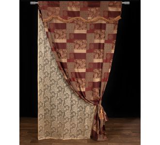 Κουρτίνα eleni (150cm x 280cm) με τούνελ Μπορντώ 6978000004426 SilkFashion |  Ετοιμες μονοχρωμες κουρτίνες στο espiti