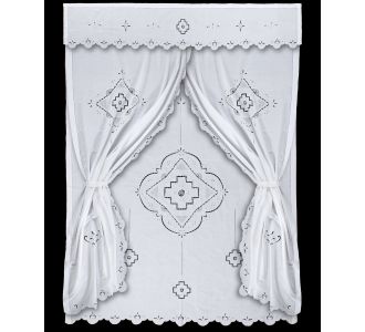 κουρτίνα NKFT3 (σετ 6 τεμαχίων) λευκή με τούνελ 6978000004531 SilkFashion |  Ετοιμες κουρτίνες με σχέδιο στο espiti