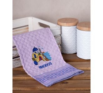 Σετ 12 τεμαχίων ποτηρόπανα γκοφρέ (50cm x 70cm) λιλά εκκλησία RHODES 6978000004547 SilkFashion |  Πετσέτες Κουζίνας στο espiti