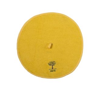 Στρογγυλή πετσέτα με κρεμαστράκι (48cm) κίτρινο ΚΡΗΤΗ 6978000004560 SilkFashion |  Πετσέτες Κουζίνας στο espiti