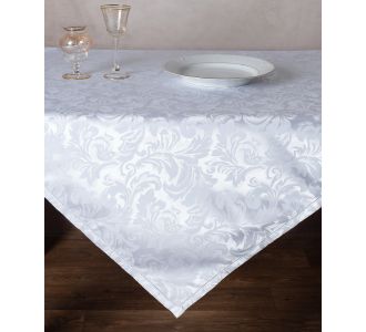 Ζακάρ τραπεζομάντηλο 107147 (140cm x 140cm) λευκό 6978000004313 SilkFashion |  Τραπεζομάντηλα στο espiti