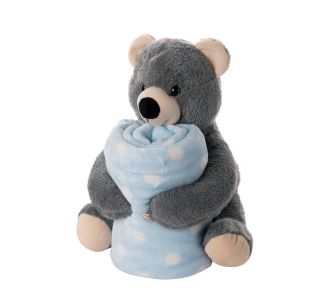 ΒΕΒΕ FLANNEL ΚΟΥΒΕΡΤΑΚΙ (80cm x 120cm) γκρί αρκουδάκι σιέλ 5206978157158 SilkFashion |  Βρεφικά Διάφορα στο espiti