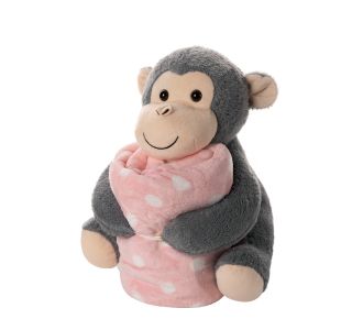 ΒΕΒΕ FLANNEL ΚΟΥΒΕΡΤΑΚΙ (80cm x 120cm) γκρί μαιμουδάκι ρόζ 3336978157165 SilkFashion |  Βρεφικά Διάφορα στο espiti