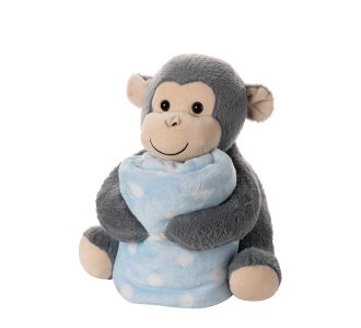 ΒΕΒΕ FLANNEL ΚΟΥΒΕΡΤΑΚΙ (80cm x 120cm) γκρί μαιμουδάκι σιέλ 3336978157158 SilkFashion |  Βρεφικά Διάφορα στο espiti