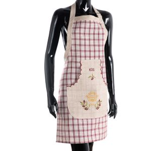 Ολόσωμη ποδιά 1312 (80cm x 55cm) κόκκινη KOS 6978000004709 SilkFashion |  Ποδιές - Πιάστρες στο espiti