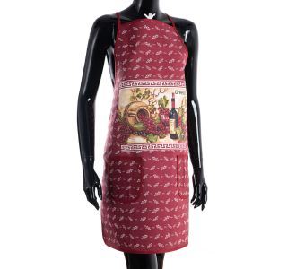 Ολόσωμη ποδιά στάμπα κόκκινη (64cm x 78cm) GREECE 6978000004731 SilkFashion |  Ποδιές - Πιάστρες στο espiti