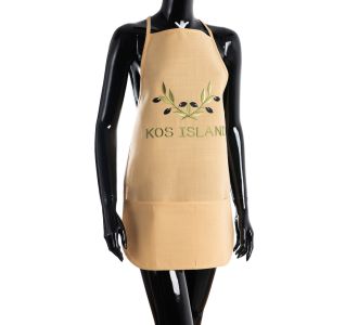 Ολόσωμη ποδιά BG23a (50cm x 70cm) κίτρινη χρωματιστή ελιά KOS 6978000004736 SilkFashion |  Ποδιές - Πιάστρες στο espiti