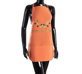 Ολόσωμη ποδιά BG23a (50cm x 70cm) πορτοκαλί χρωματιστή ελιά KOS 6978000004741 SilkFashion |  Ποδιές - Πιάστρες στο espiti