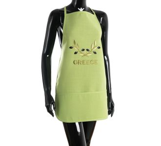 Ολόσωμη ποδιά BG23a (50cm x 70cm) πράσινη χρωματιστή ελιά GREECE 6978000004744 SilkFashion |  Ποδιές - Πιάστρες στο espiti