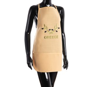 Ολόσωμη ποδιά BG23a (50cm x 70cm) κίτρινη χρωματιστή ελιά GREECE 6978000004745 SilkFashion |  Ποδιές - Πιάστρες στο espiti