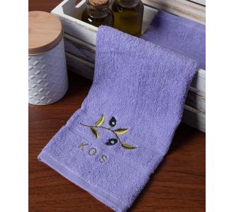 Δωδεκάδα πετσέτες χεριών (30cm x 50cm) λιλά με κλαδί ΚΩΣ 6978000004878 SilkFashion |  Πετσέτες Κουζίνας στο espiti