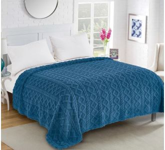 Fleece knitted (160cm x 220cm) ραφ 5206978073021 SilkFashion |  Κουβέρτες fleece Υπέρδιπλες στο espiti