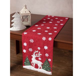 Χριστουγεννιάτικη τραβέρσα HP52157M (35cm x 160cm) κόκκινη 5206978157288 SilkFashion |  Χριστουγεννιάτικα Τραπεζομάντηλα  στο espiti