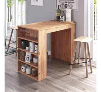 Τραπέζι μπαρ Toska Megapap χρώμα pine oak 112,2x64x91,8εκ. |  Τραπέζια στο espiti