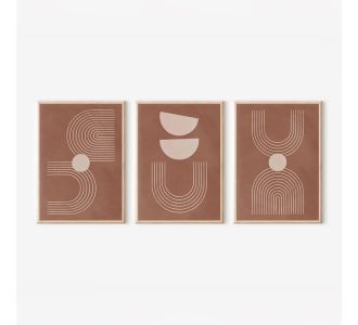 Πίνακας Banba  pakoworld τρίπτυχος με ψηφιακή εκτύπωση και πλαίσιο 33x1.5x48εκ |  Πίνακες στο espiti