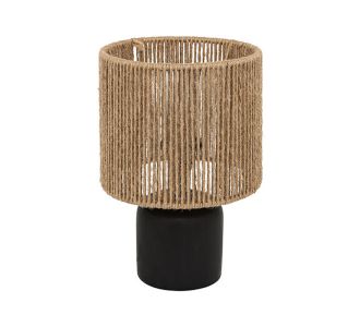 Επιτραπέζιο φωτιστικό Leyda pakoworld κεραμικό σε μαύρο-φυσική απόχρωση Φ16x24εκ |  Επιτραπέζια στο espiti