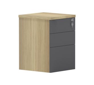 Συρταριέρα επαγγελματική τροχήλατη Lotus pakoworld 3ων συρταριών σε φυσική-ανθρακί απόχρωση 40x44x61εκ |  Συρταριέρες γραφείου στο espiti