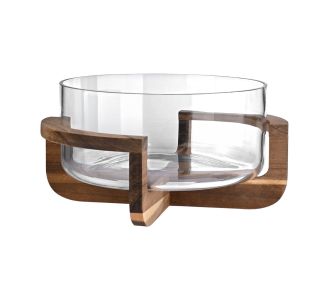 ESTIA ΣΑΛΑΤΙΕΡΑ ALLURE ΜΕ ΞΥΛΙΝΗ ΒΑΣΗ 30CM - 01-36621 Estia |  Είδη Σερβιρίσματος στο espiti