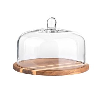 ESTIA ΤΟΥΡΤΙΕΡΑ ALLURE 30cm ΜΕ ΓΥΑΛΙΝΟ ΚΑΠΑΚΙ - 01-36829 Estia |  Είδη Σερβιρίσματος στο espiti