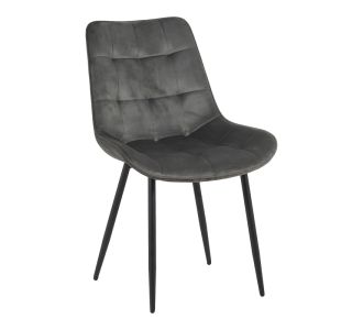 Καρέκλα Berne pakoworld βελούδο σε ανθρακί απόχρωση 53x62x84εκ |  Καρέκλες στο espiti