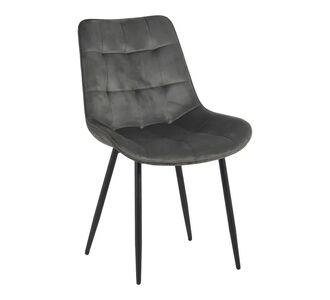 Καρέκλα Berne pakoworld βελούδο σε ανθρακί απόχρωση 53x62x84εκ |  Καρέκλες στο espiti