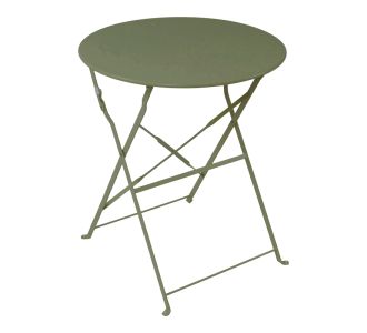 Τραπεζι Bistro pakoworld μεταλλικό αναδιπλούμενο σε λαδι απόχρωση Φ60x71εκ |  Τραπέζια κήπου στο espiti